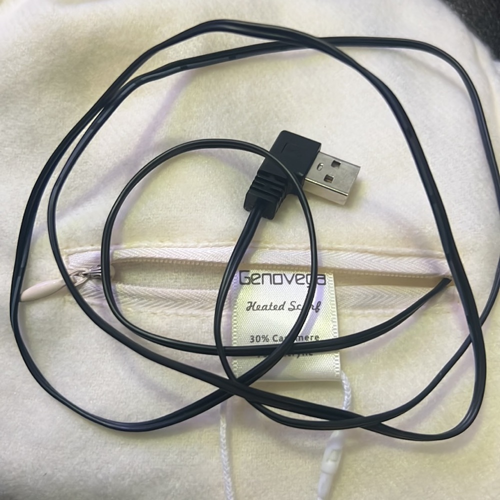 genovegawinter heated scarf beige color - Picture 5 of 5
